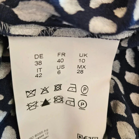 Hugo Boss Women's Printed Cotton Blended Sleeveless Mini Classy Mini Dress Sz 6. - Picture 15 of 16